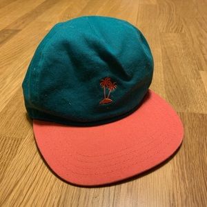 Vans aqua and peach 5 panel SnapBack hat
